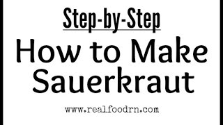 How To Make Sauerkraut [upl. by Euhsoj]