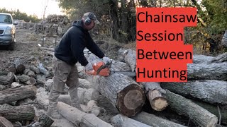 Chainsaw Session Between Huntsfirewood [upl. by Lad630]