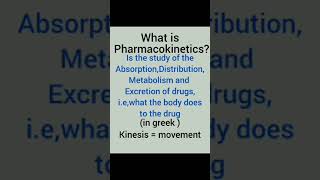 what is pharmacokinetics  Explanation about pharmacokinetics  Define pharmacokinetics [upl. by Kcirdef]