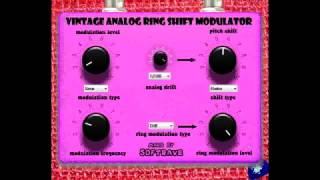 VINTAGE ANALOG RING SHIFT MODULATOR VST Demo  guitar VST pedal with vintage warm sound [upl. by Ifill]