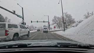 Sheridan Blvd in Denver Colorado to Boulder in heavy snow and storm [upl. by Kayley]