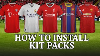 Football Manager 2021  How to install match kits and get real team shirts in fm21 [upl. by Yadrahs]