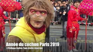 Année du cochon à Paris 17022019 [upl. by Kenley]