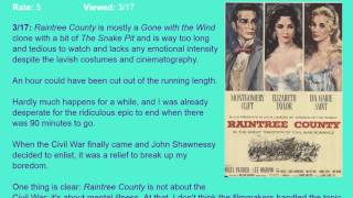 Movie Review Raintree County 1957 HD [upl. by Leirud]