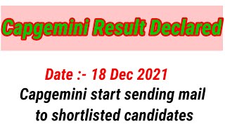 Capgemini Result Announced  Capgemini off campus pooled drive for 2022 batch  Capgemini [upl. by Werdnaed265]