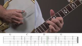 Beginning Banjo Rhythm 1 Lesson [upl. by Eerolam]