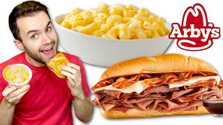 Arbys NEW Mac N Cheese  Brisket Bacon N Beef Dip REVIEW [upl. by Orvas]