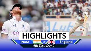 IND vs ENG 4th Test Day 2  India vs England Test Match Highlights Today Match Highlights [upl. by Shuler603]