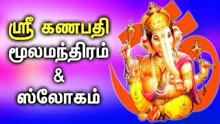 GANAPATHI POWERFUL MANTRA  Lord Pillayar Mandhiram  Slokam  Best Tamil Devotional Songs [upl. by Willock]