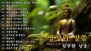 명상의말씀 🌸 한글 영가발원문 법성게 토굴가 계초심학인문 마음을 다스리는 말씀 원문 관세음보살보문품 유교경법구경중에서 마음을 다스리는 말씀  엄주환 낭송 [upl. by Ttirb]