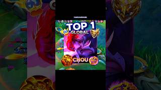 Top One Global Chou build and Emblem mobilelegends shorts mlbb chou [upl. by Gerdy]