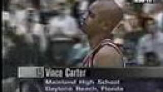 Vince Carter vs Paul Pierce High School Dunk Contest [upl. by Aenit]