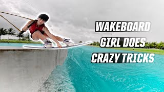 WAKEBOARD GIRL DOES CRAZY TRICKS  ANNIE BEST [upl. by Rachael451]