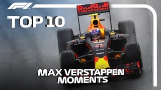 Top 10 Moments of Max Verstappen Magic in F1 [upl. by Ekenna381]