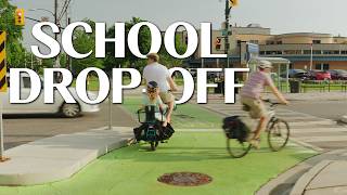 This Dad Bikes His Kids To School Every Day RideAlong Video [upl. by Tarr221]