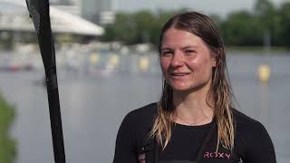 Viktoriia Us Ukraine Canoe Slalom  Paris 2024 Olympics preparation [upl. by Linnette648]