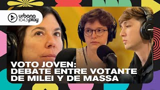 Voto joven debate entre un joven militante libertario y una militante del peronismo DeAcáEnMás [upl. by Eiduam]