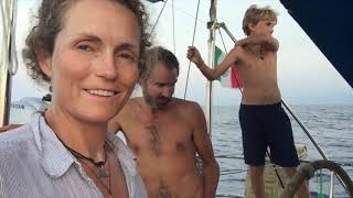 Sailing SV Runaway across the Yucatan Channel from Cuba to Isla Mujeres Episode 14 degalaxy 54 [upl. by Amble]