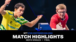 Hugo Calderano vs Felix Lebrun  MS Final  WTT Star Contender Goa 2024 [upl. by Dwain745]