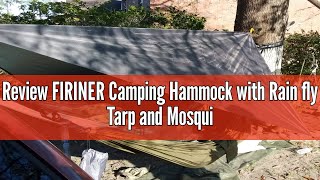 Review FIRINER Camping Hammock with Rain fly Tarp and Mosquito Net Portable Single Double Hammock Te [upl. by Marchal11]