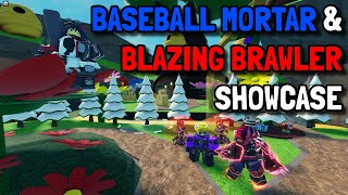 NEW BASEBALL MORTAR amp BLAZING BRAWLER SKIN SHOWCASE  ROBLOX TOWER DEFENSE SIMULATOR TDS [upl. by Eatnuhs]