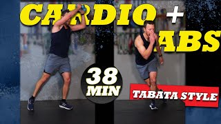 Hot amp Sweaty 38 Min CARDIO  Abs Tabata Workout  Using 2 small DBs  Crazy story at END [upl. by Suhpesoj]