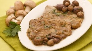 Scaloppine ai funghiRICETTA SFIZIOSAFACILE e VELOCE [upl. by Noxas195]