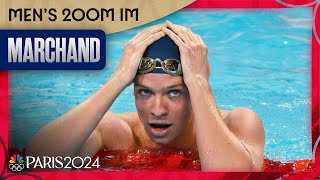 Leon Marchand KEEPS ROLLING with fourth individual gold of Paris Olympics in 200 IM  NBC Sports [upl. by Elidad]