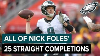 All 25 of Nick Foles RecordTying Completions  Philadelphia Eagles [upl. by Ariella537]