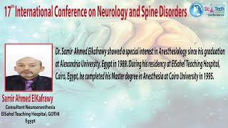 Samir Ahmed ElKafrawy  ElSahel Teaching Hospital  Egypt  SciTech Central Neurology 2021 [upl. by Yrbua]