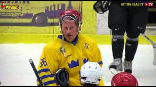 Peter Forsberg gets in disguise and fools Swedish veteran mens team [upl. by Mossolb718]