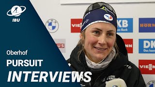 World Cup 2324 Oberhof Women Pursuit Interviews [upl. by Ecnarf]