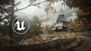 Capturing the World’s OLDEST Stave Church in Unreal Engine 5 [upl. by Aiekal]