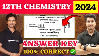 12th Chemistry Answer Key 2024  Chemistry Class 12 Objective Answer Solution 2024  Education Baba [upl. by Fonseca693]