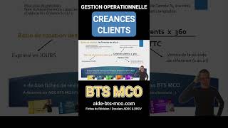 Calculer le ratio des créances clients  BFR en BTS MCO [upl. by Hickey262]