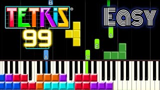 TETRIS THEME Korobeiniki  EASY Piano Tutorial [upl. by Anej]