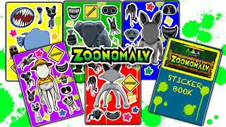 Sticker Book ZOONOMALY Sticker Book ASMR  Paperdiy [upl. by Yendyc]