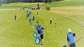 Dangerous Swiss golf baseball hybrid you’ve never heard of  Hornussen [upl. by Sid]