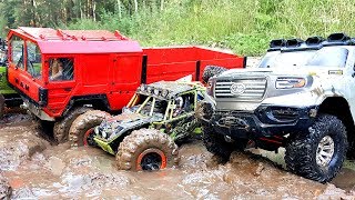 RC Cars Mudding OFF Road — MAN KAT1 RC4WD Beast 6x6 Axail SCX10 WLtoys 10428 — RC Extreme Pictures [upl. by Auhesoj]