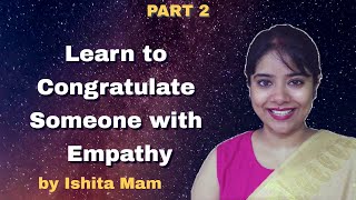 Learn to Congratulate Someone with Empathy PART 2  namasteenglish hinkhoj [upl. by Garwood444]