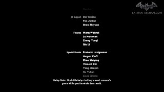 Batman Return to Arkham City  End Credits [upl. by Shirk90]