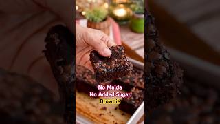 brownie  no Maida no Added Sugar brownie baked from only 4 ingredients [upl. by Pearce]