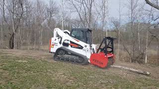 Bobcat T770 with Fecon Forestry Mulcher Part3 [upl. by Eiramasil]