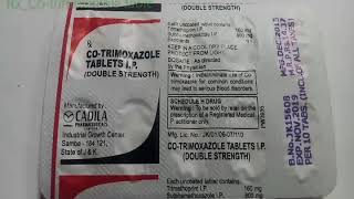 RxCotrimoxazole 800160mg tablet trimethoprim sulfamethoxazole use amp side effect [upl. by Wylie]