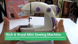 Portable Mini Sewing Machine Unboxing amp Testing [upl. by Cathryn]