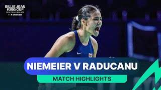 Jule Niemeier v Emma Raducanu  Germany v Great Britain 2024 Billie Jean King Cup Finals Highlights [upl. by Gombosi]