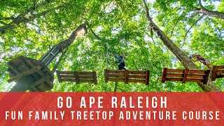 Go Ape Raleigh  Fun Family Treetop Adventure Course [upl. by Erdua]