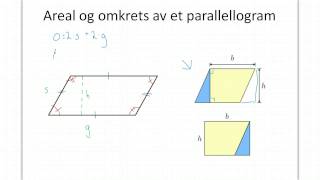 Areal og omkrets av et parallellogram [upl. by Aicercal281]