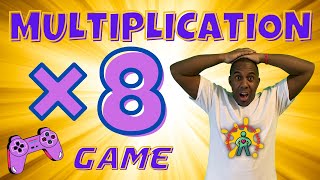 8X MULTIPLICATION GAME BRAIN BREAK EXERCISE MOVEMENT ACTIVITY MATH GAME TIMES TABLES [upl. by Cynara]