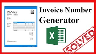 How to generate invoice number automatically in excel [upl. by Nodarse]